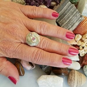 Ruby in Fuchite Ring Sterling Silver NEW